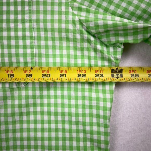 Ralph Lauren  Mens Large Classic Fit Button Down Green Gingham Long Sleeve-L - Picture 7 of 12